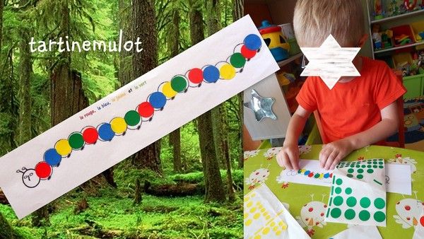 la chenille rouge,bleu, jeune et verte de Nolan